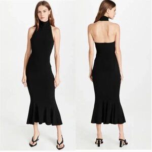 Norma Kamali Turtle Fishtail Midi Dress